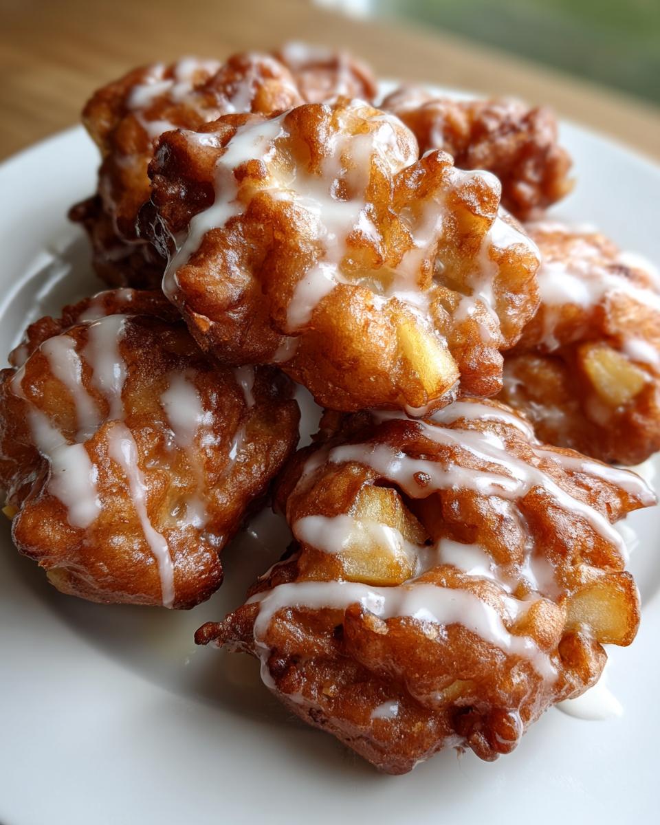 Baked Apple Fritters with Glaze - detail 1
