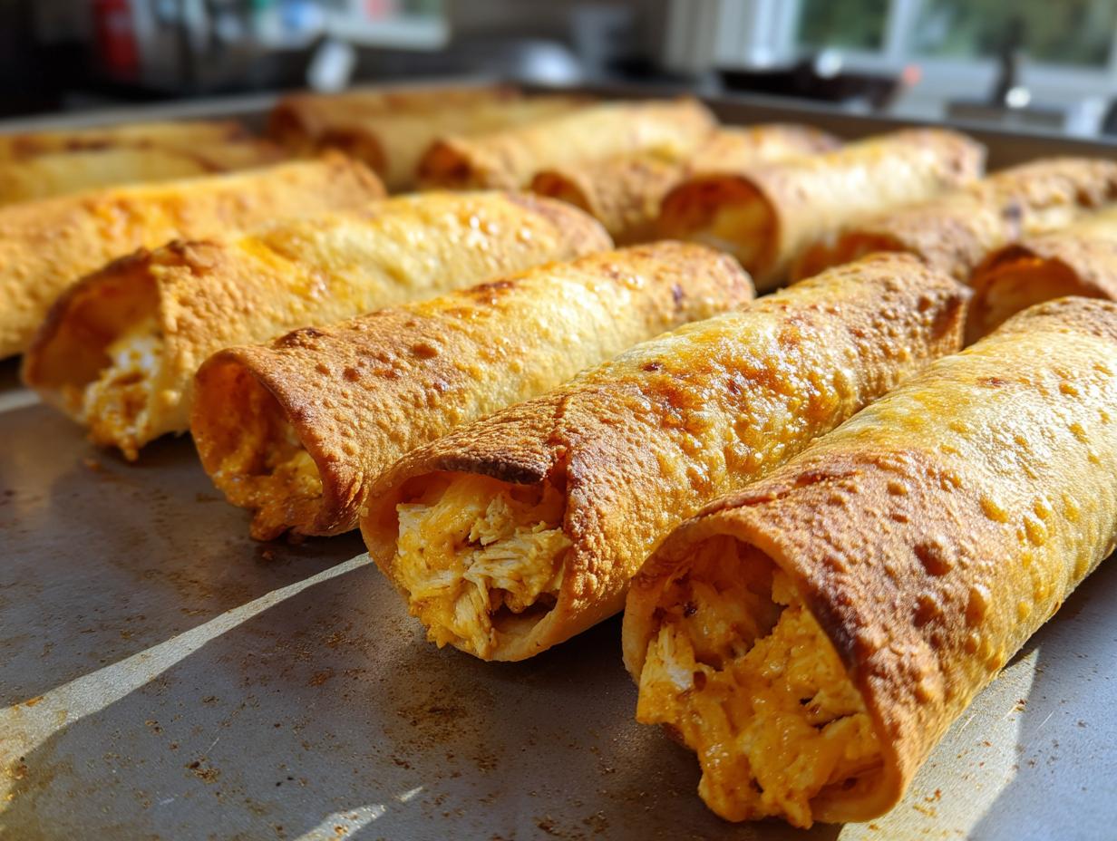 Baked Cream Cheese Chicken Taquitos