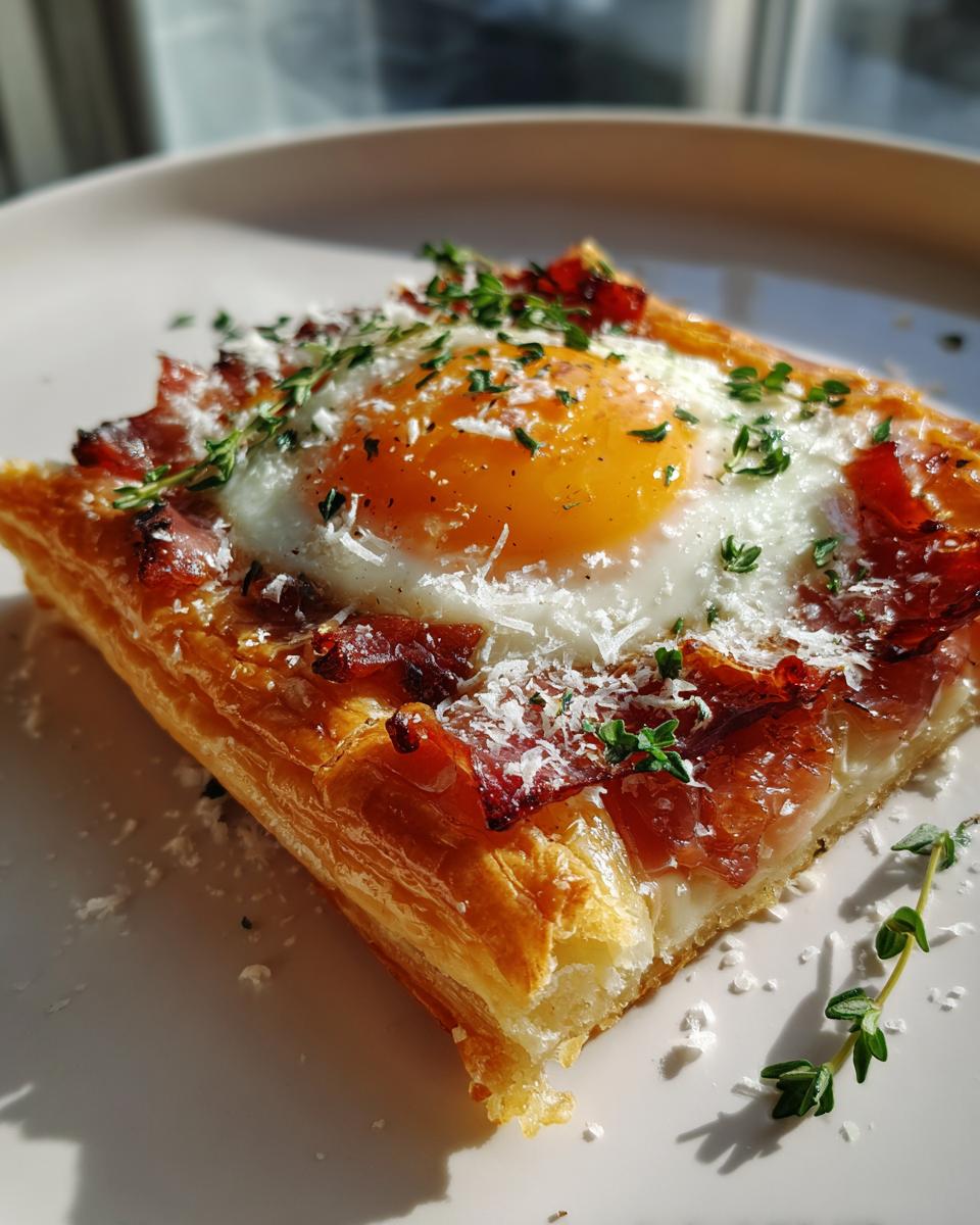 Baked Prosciutto And Egg Breakfast Tart - detail 2