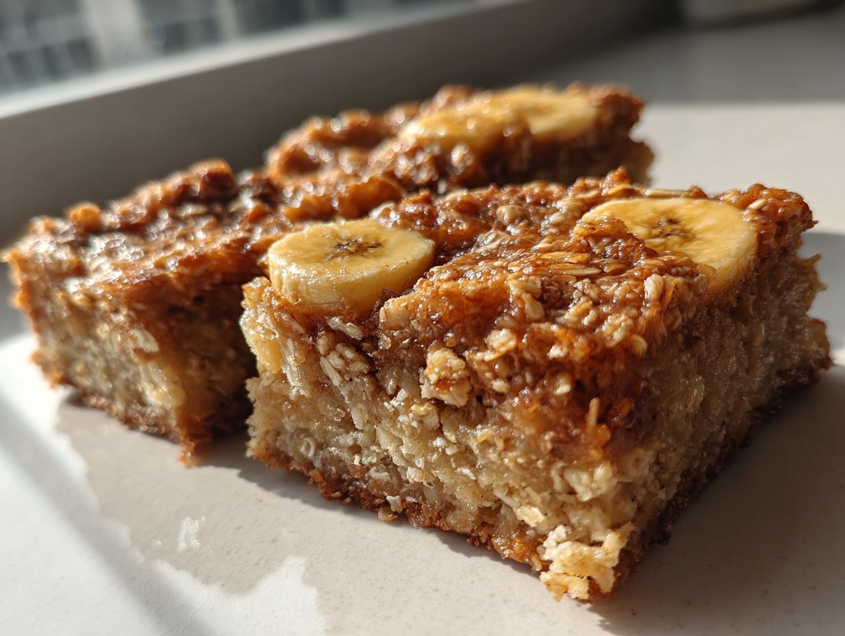 2-Ingredient Banana Oatmeal Bars That Taste Like Dessert