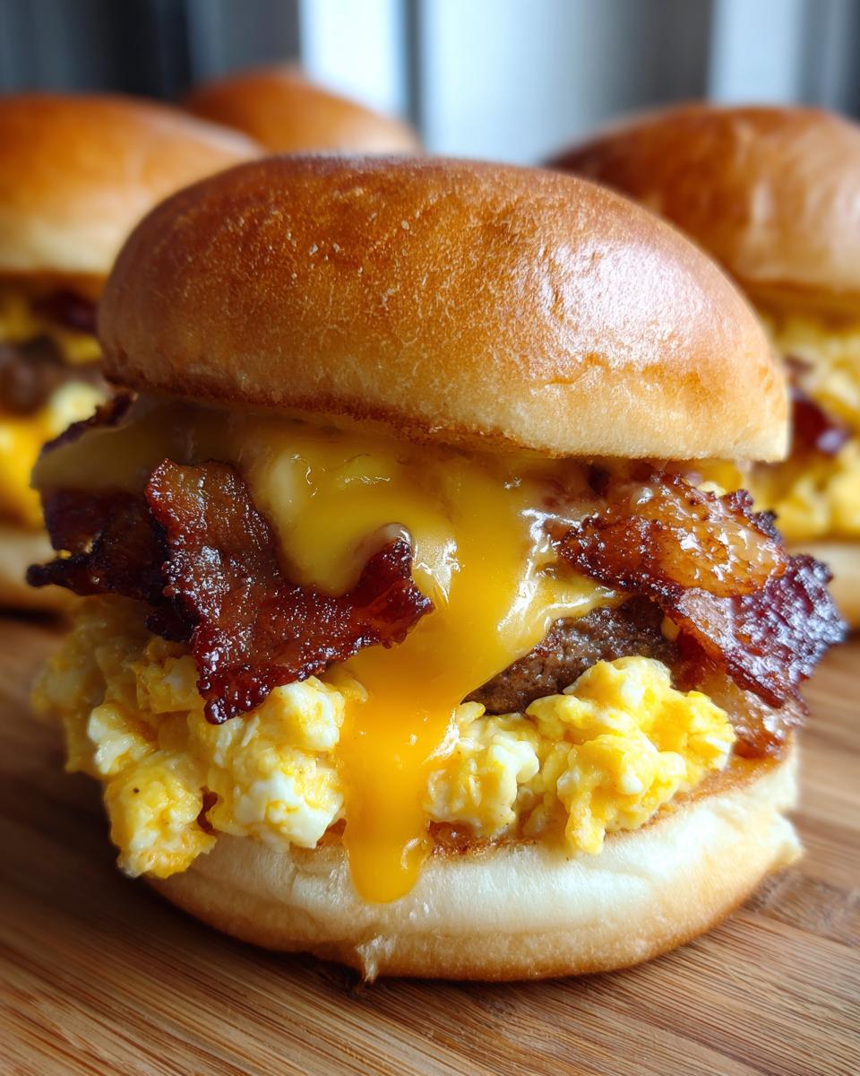 Beef Bacon Egg And Cheese Sliders Recipe - detail 1