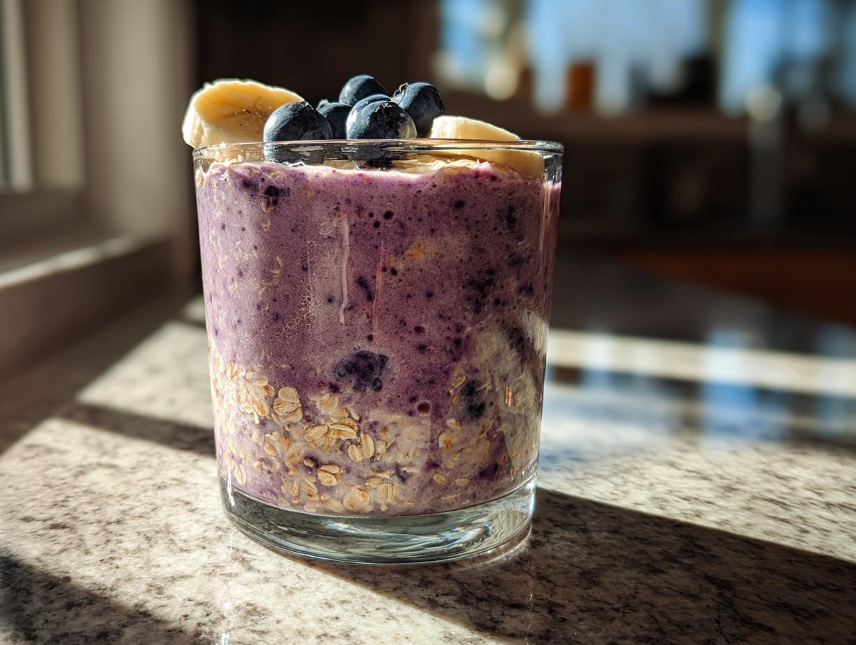 Blueberry Banana Oatmeal Smoothie