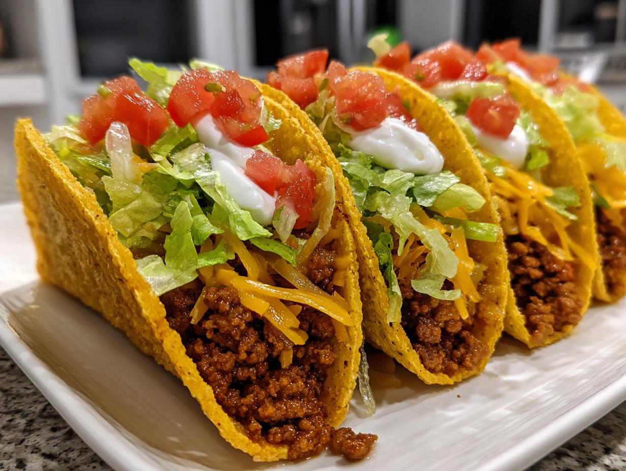 Crispy Baked Ground Beef Tacos