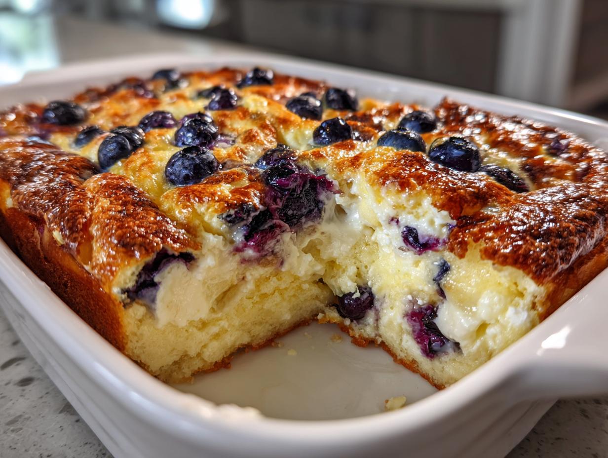 Blueberry Cottage Cheese Breakfast Bake