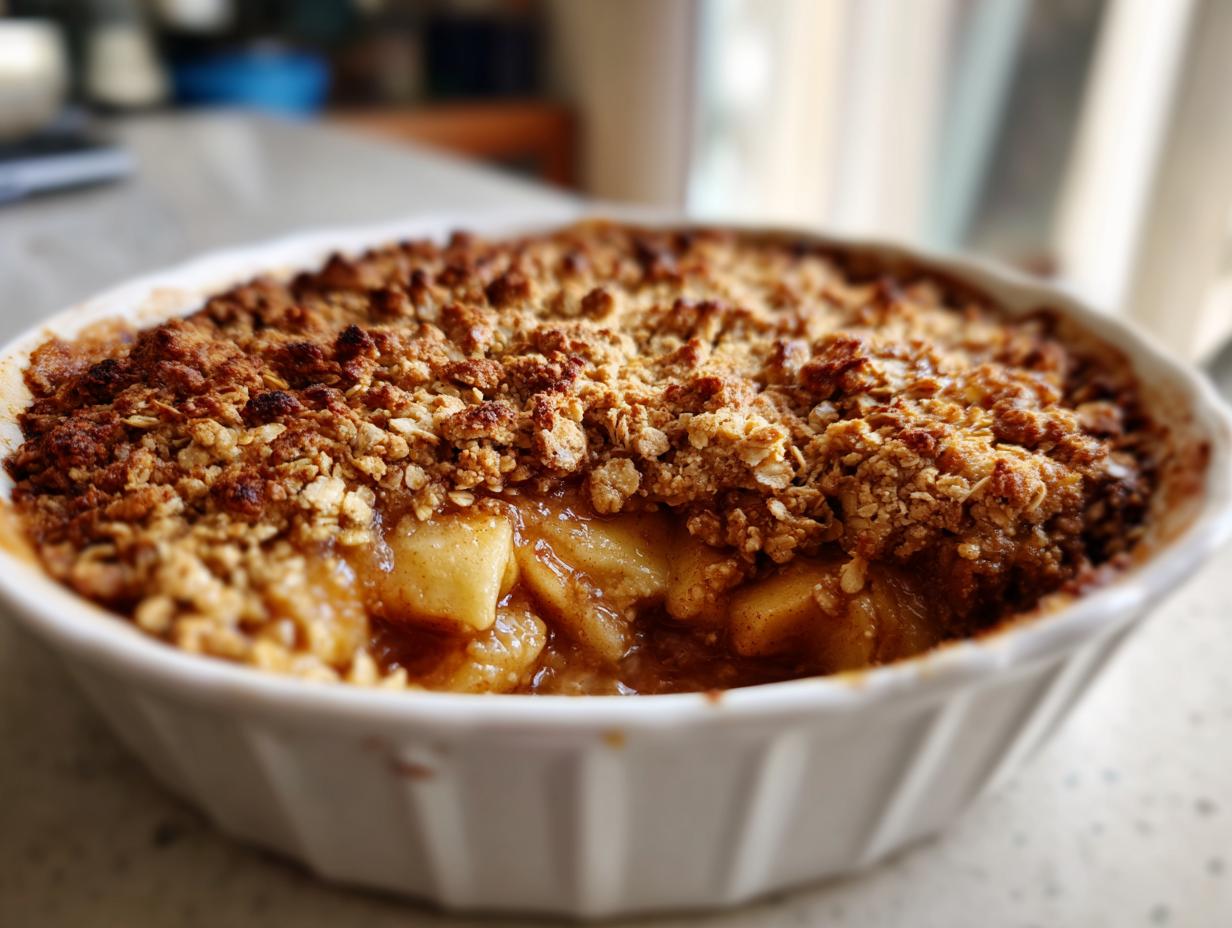 10-Minute Healthy Breakfast Apple Crumble Bliss Recipe