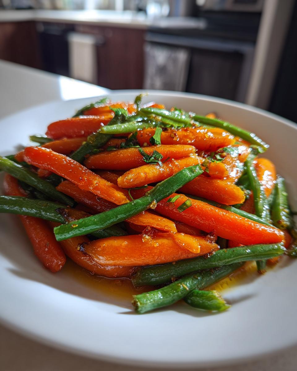 Honey Glazed Carrots & Green Beans - detail 2