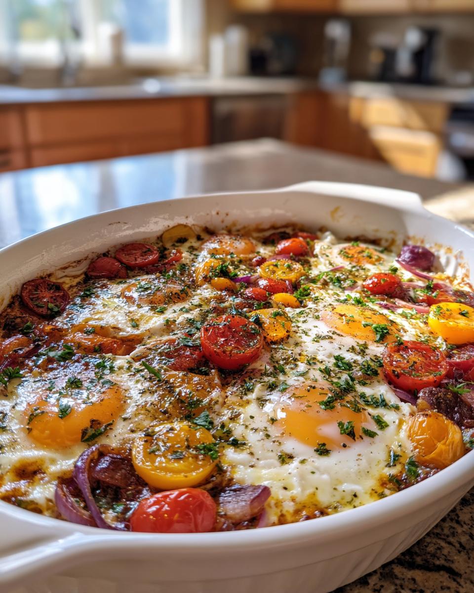 Mediterranean Baked Feta Eggs - detail 1