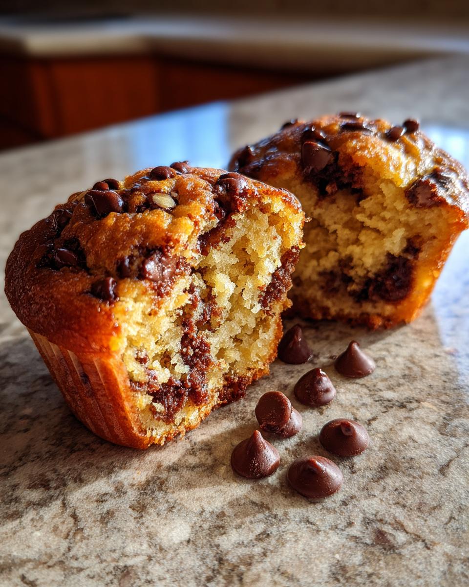 Mouthwatering Oatmeal Chocolate Chip Morning Muffins - detail 1