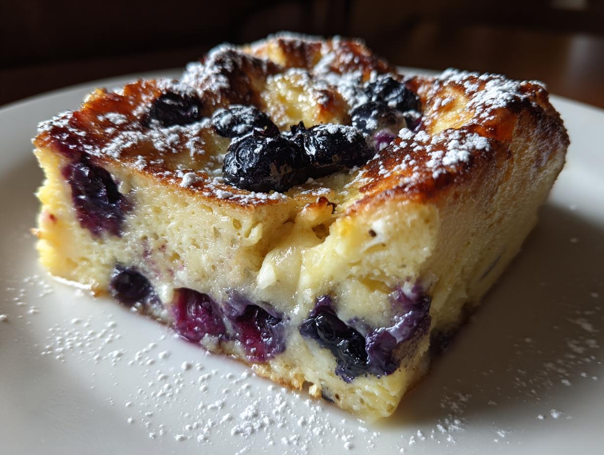 Overnight Blueberry French Toast Casserole