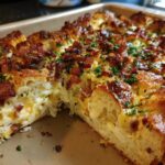 Overnight Croissant Breakfast Casserole