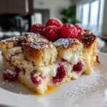 Raspberry Cheesecake French Toast Casserole