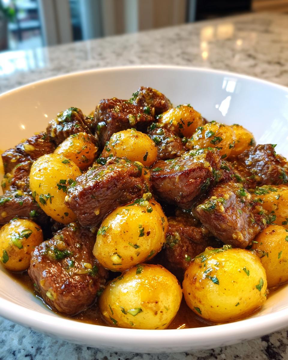 Slow Cooker Garlic Butter Beef Bites with Potatoes - detail 1