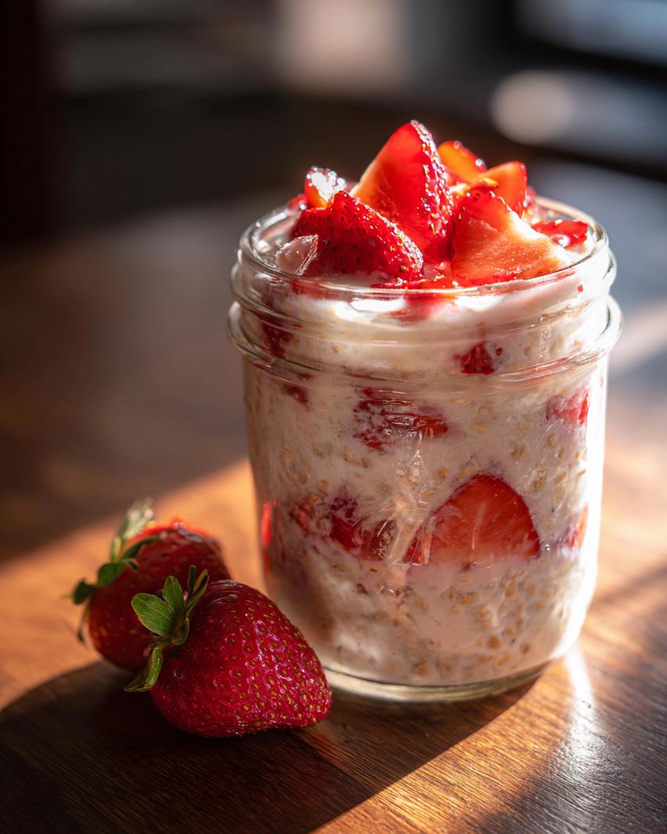 Strawberries and Cream Overnight Oats - detail 2
