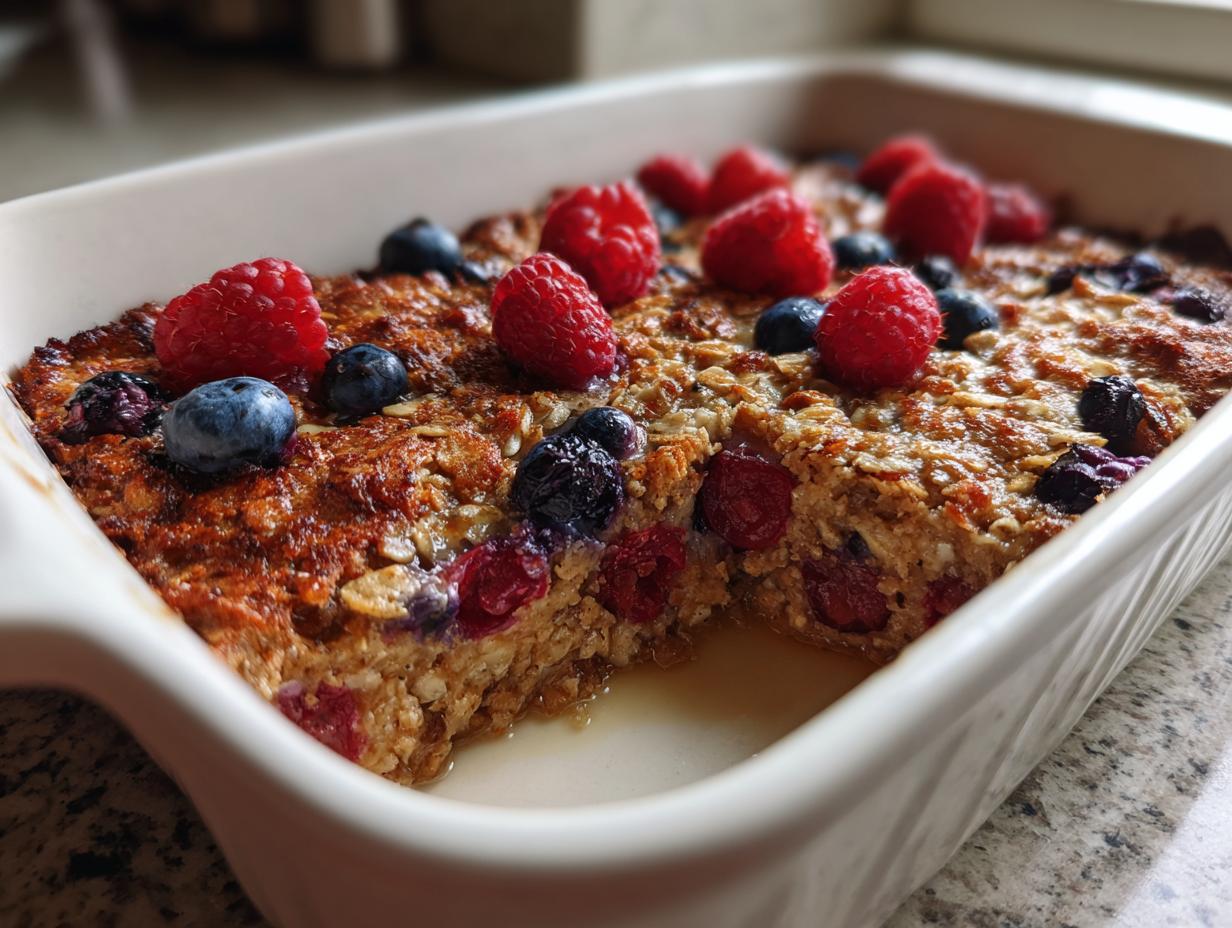Vegan Baked Oatmeal with Berries