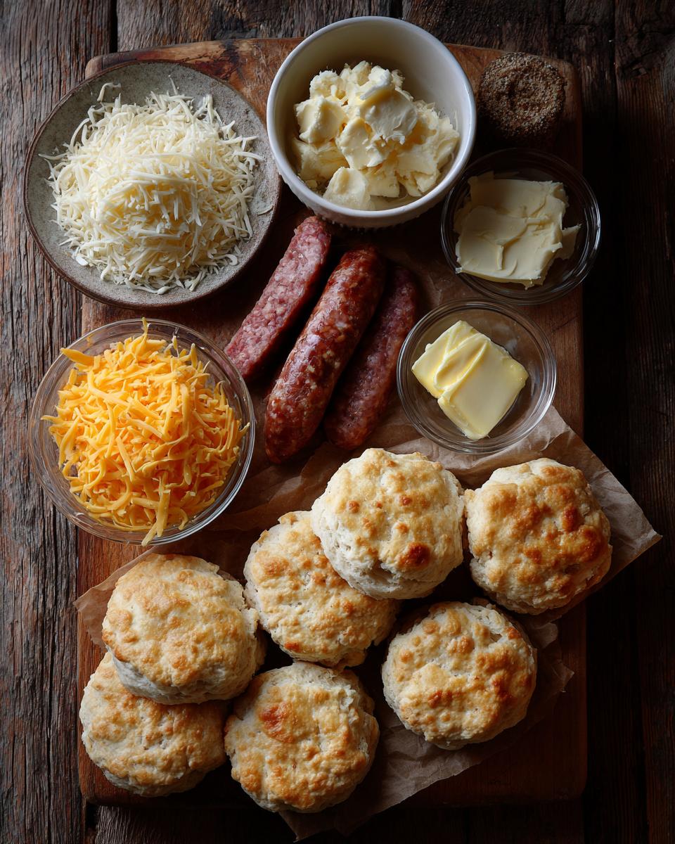 sausage cheese butter swim biscuits - detail 1