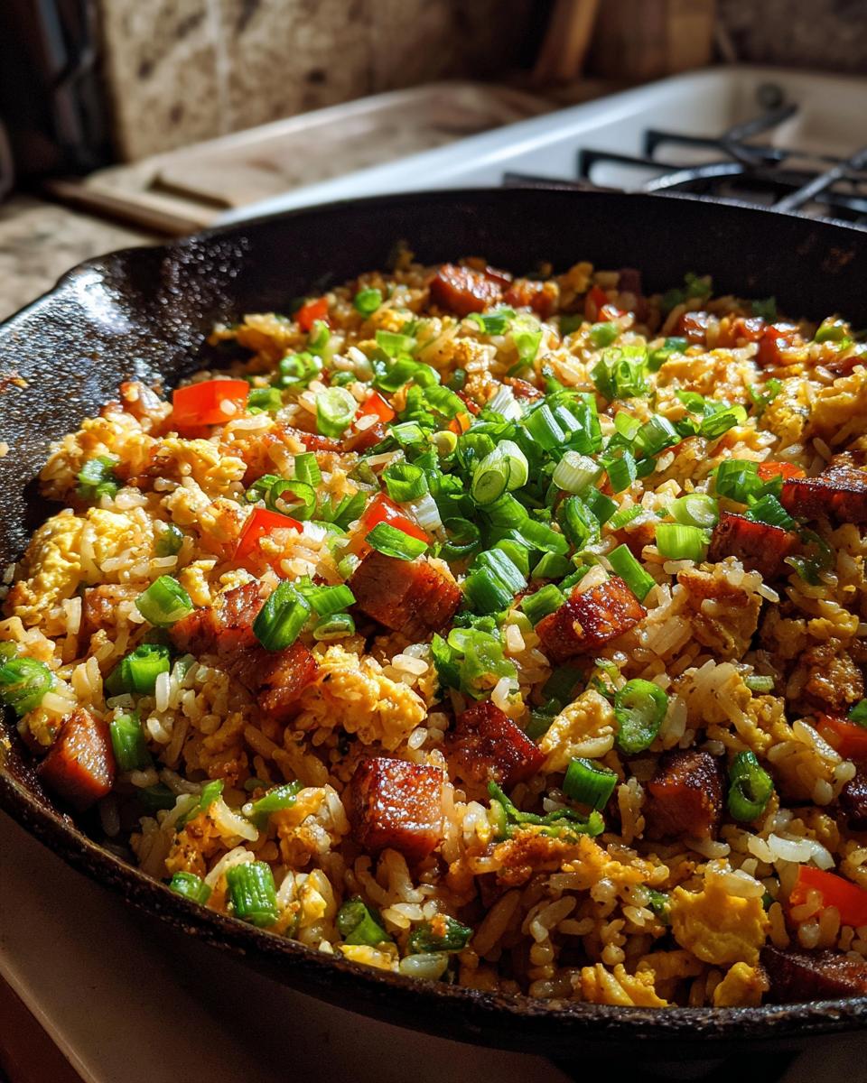 one skillet breakfast fried rice - detail 1