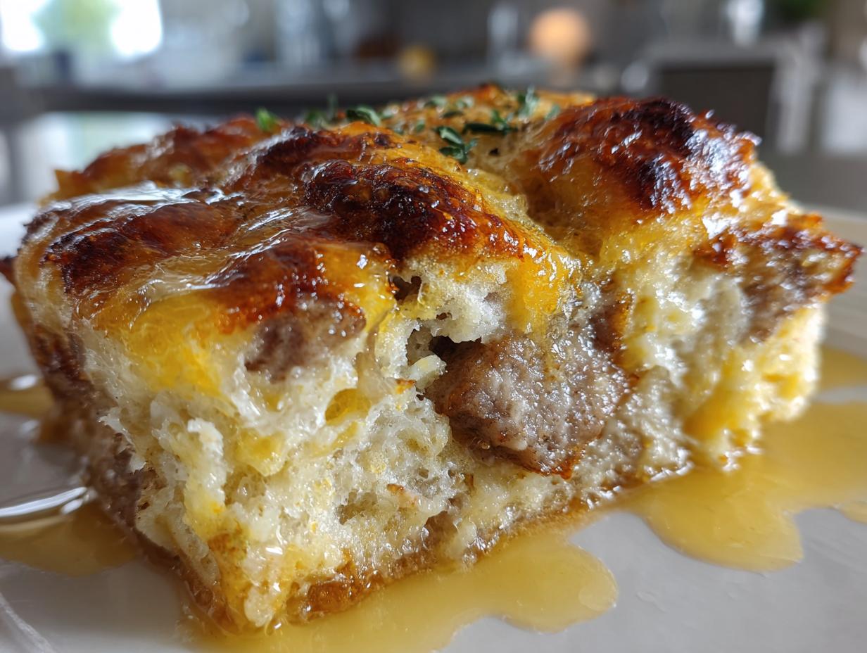 Sausage Cheese Butter Swim Biscuits