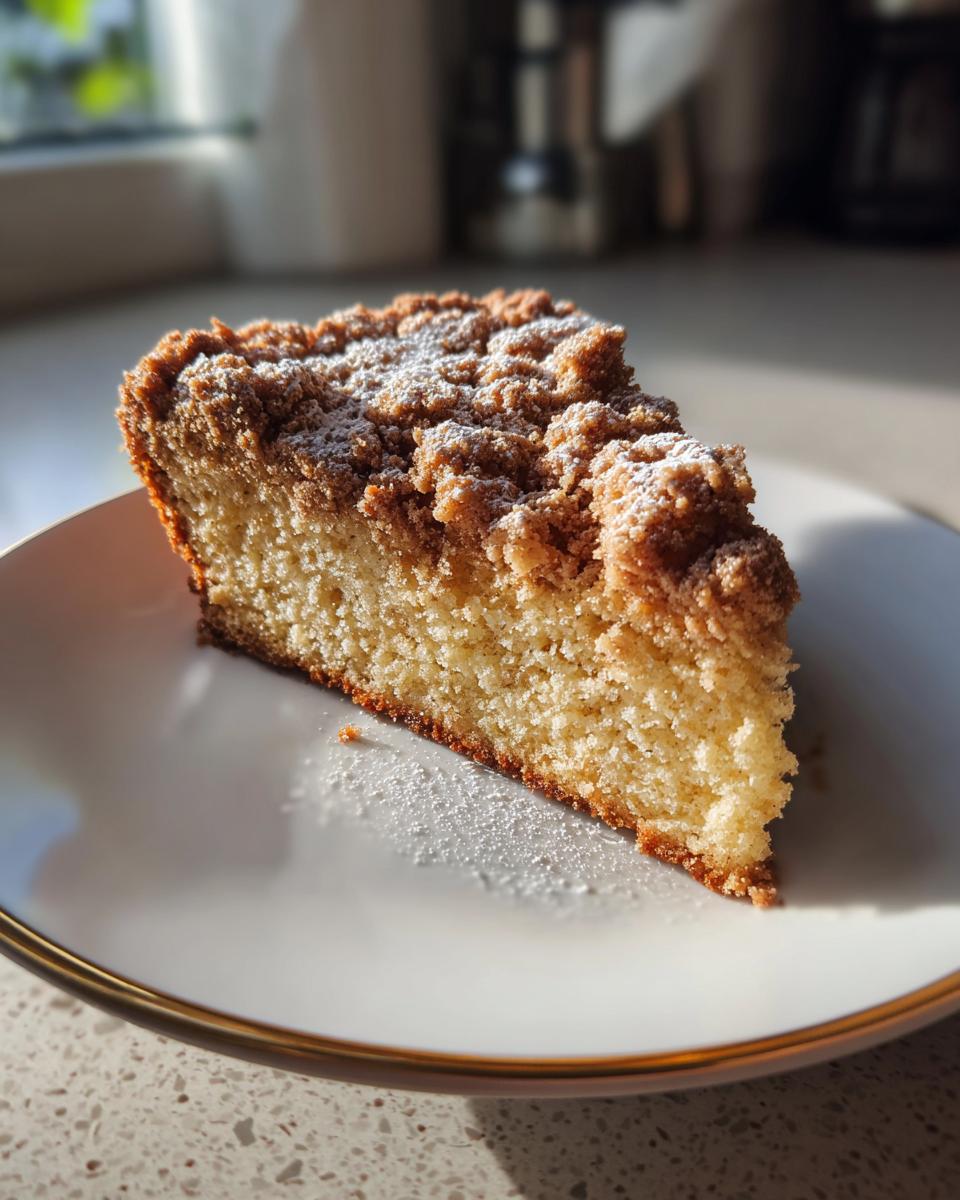 sourdough coffee cake with a cinnamon crumble - detail 2