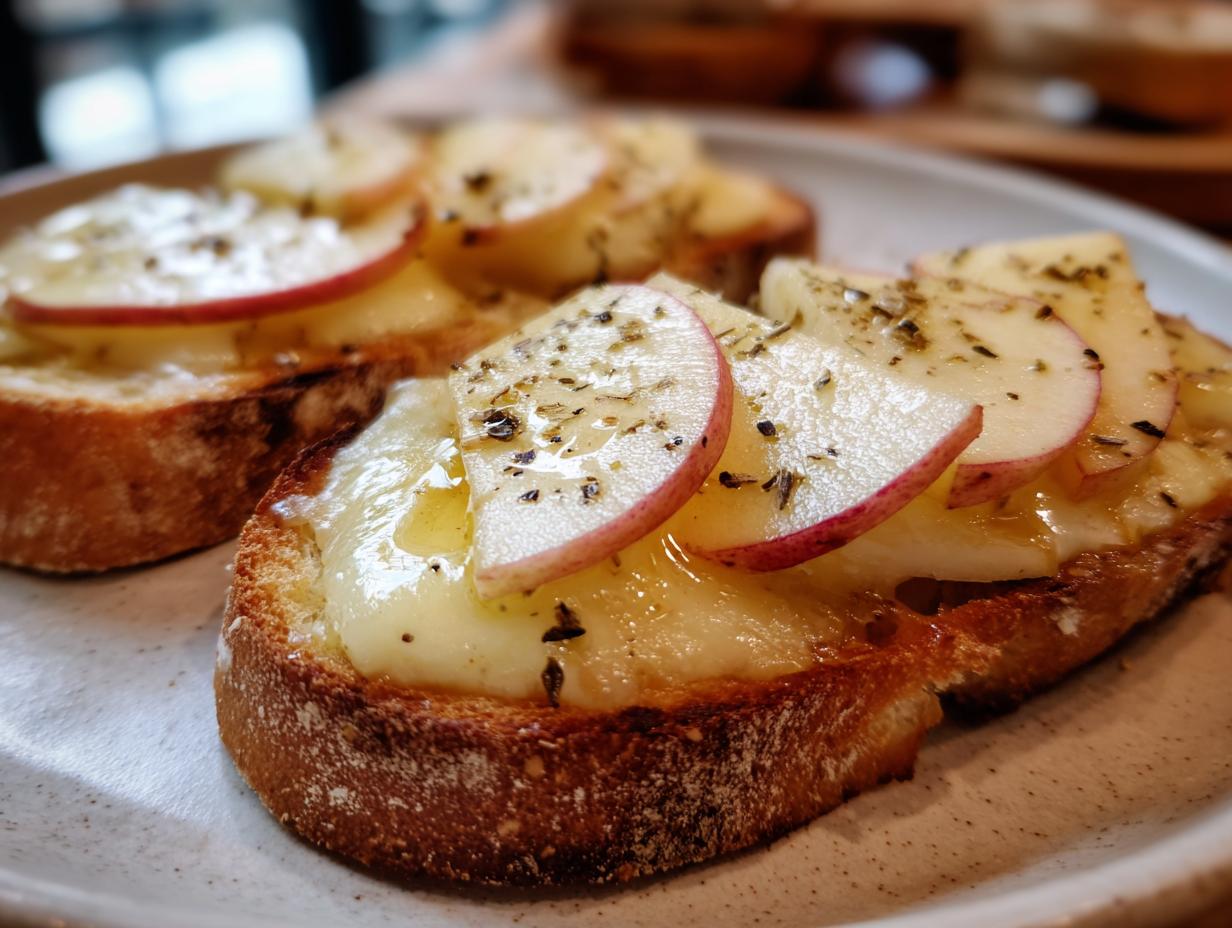 Apple and Brie Crostini