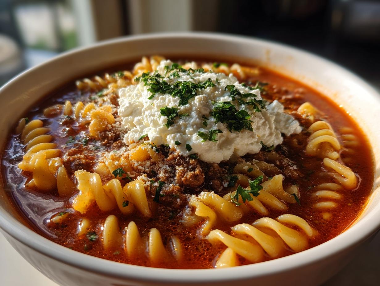 One-Pot Lasagna Soup