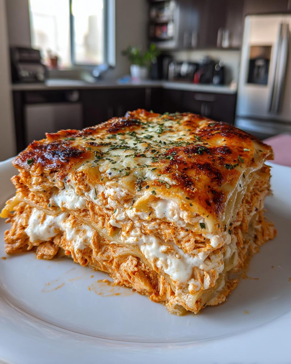 Cheesy Buffalo Ranch Chicken Lasagna - detail 2