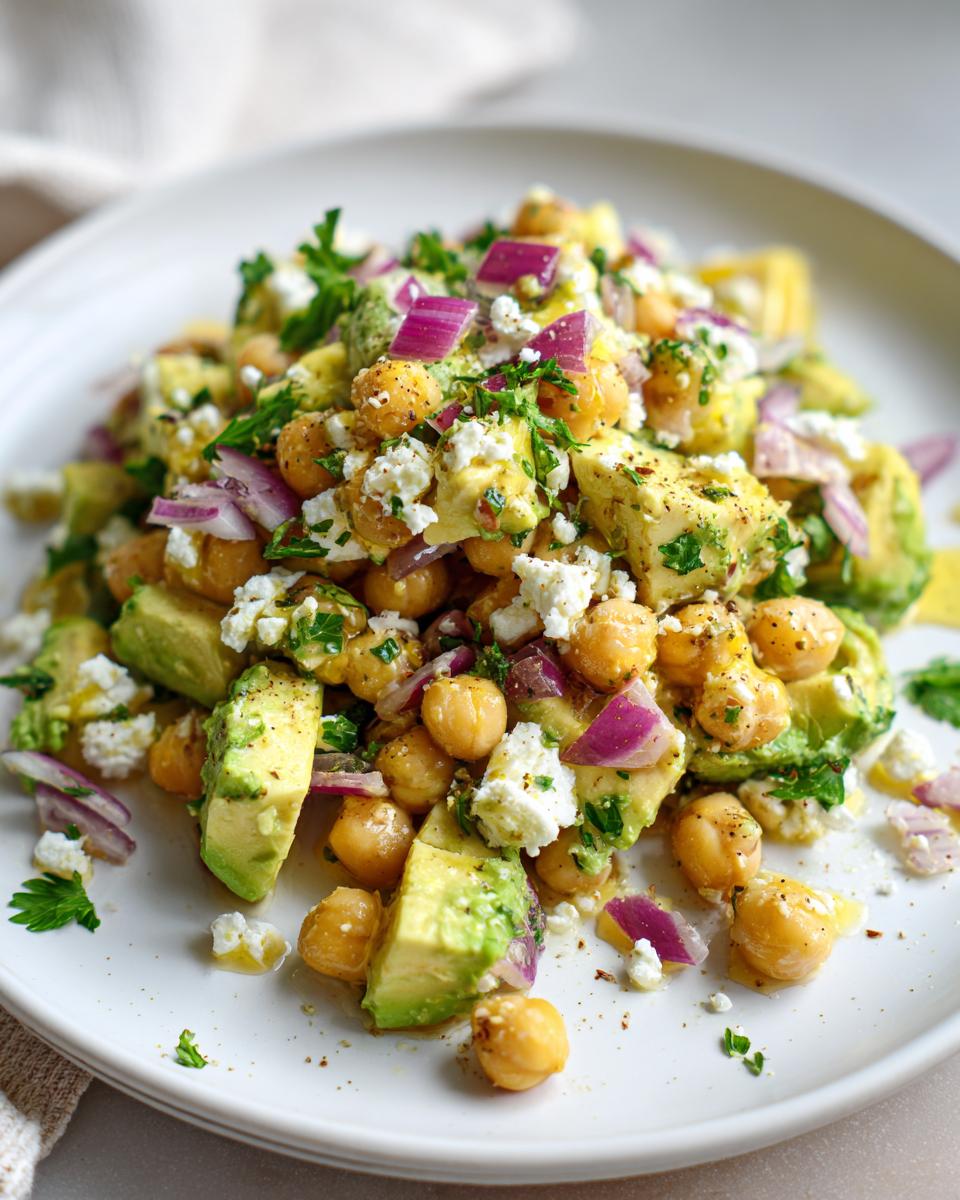 Chickpea Feta Avocado Salad - detail 2