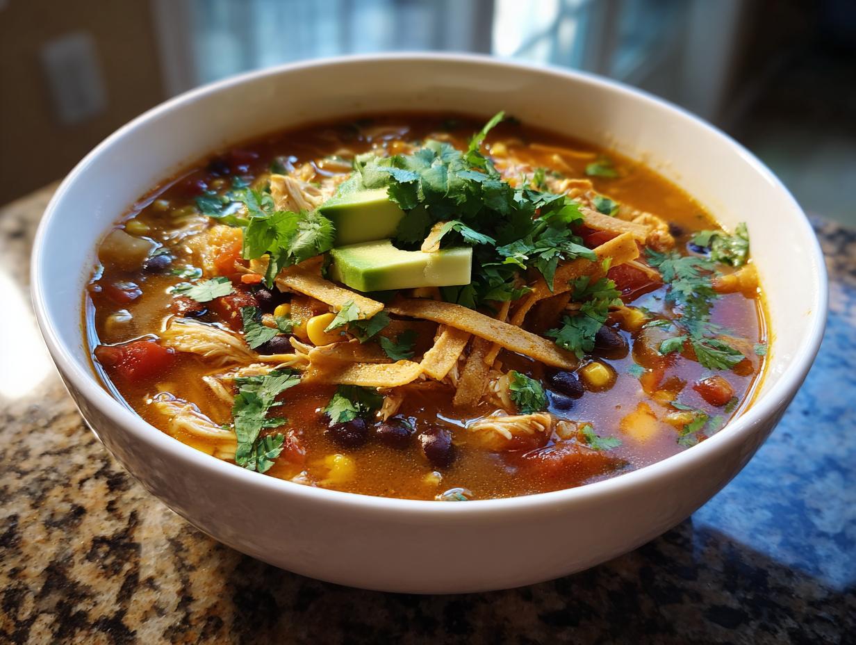Crock Pot Chicken Tortilla Soup