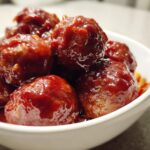 Crockpot Meatballs in Grape Jelly and BBQ Sauce