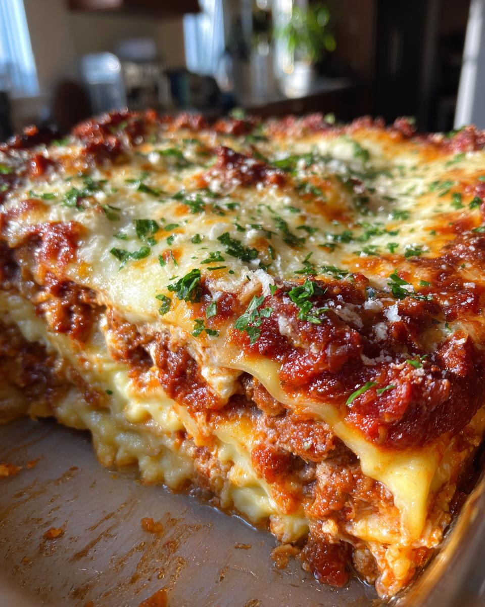 Easiest Lazy Lasagna with Cheese Ravioli