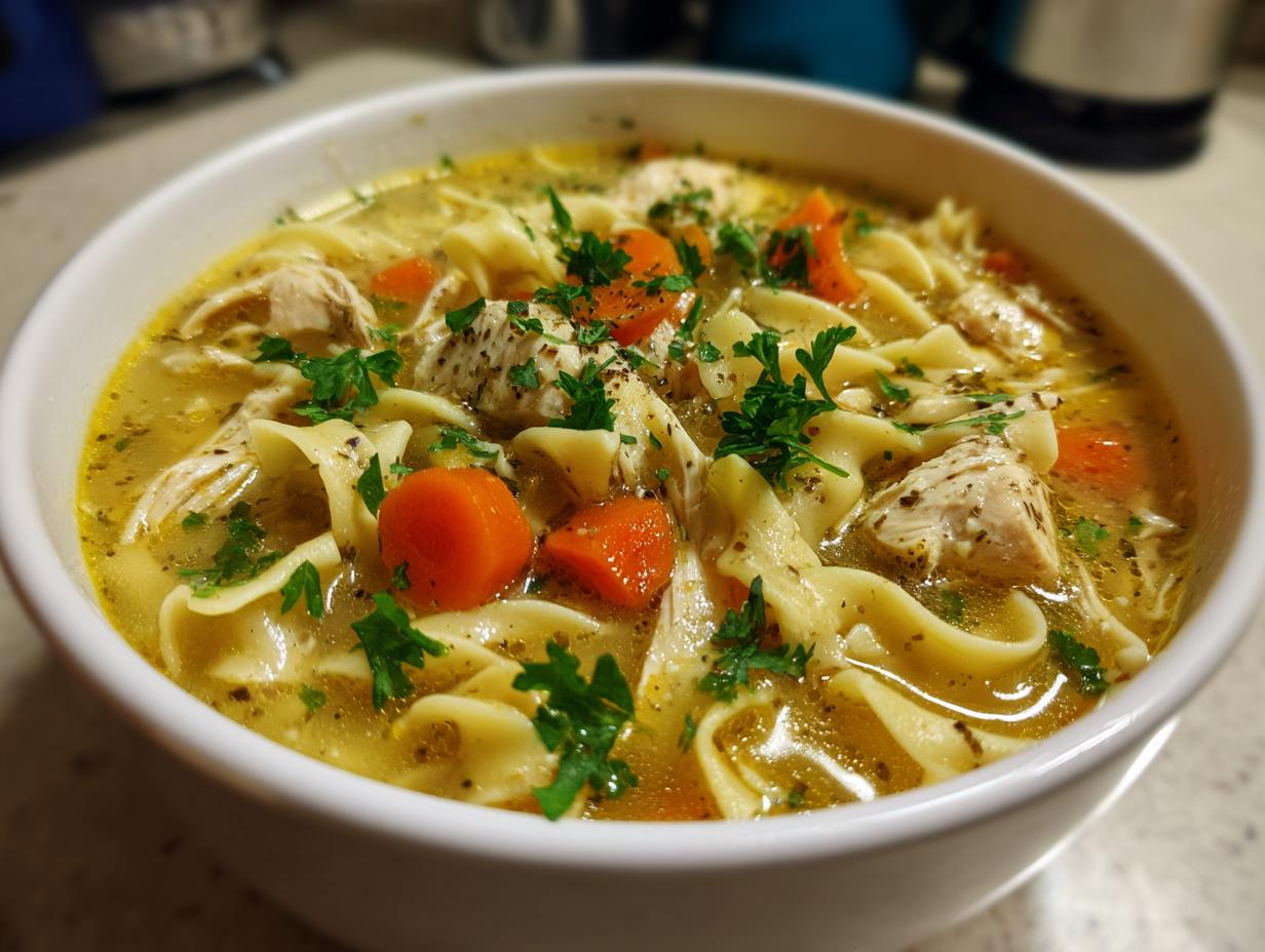 Easy Creamy Chicken Noodle Soup