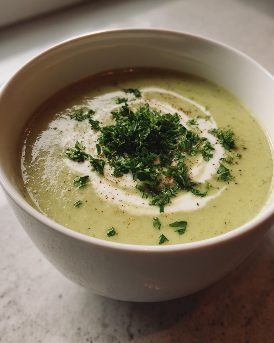 Easy Creamy Zucchini Soup - detail 2