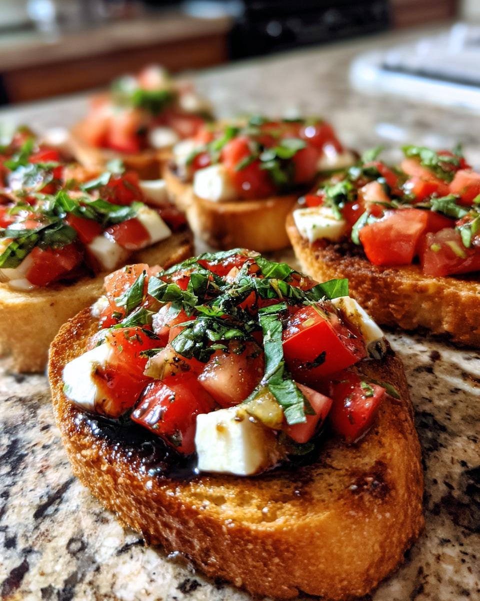 Easy Italian Bruschetta with Mozzarella - detail 2