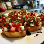 Easy Italian Bruschetta with Mozzarella