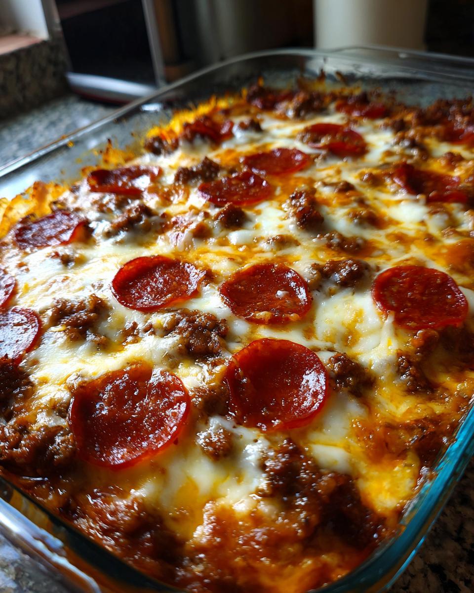 Easy Low Carb Pizza Casserole - detail 2