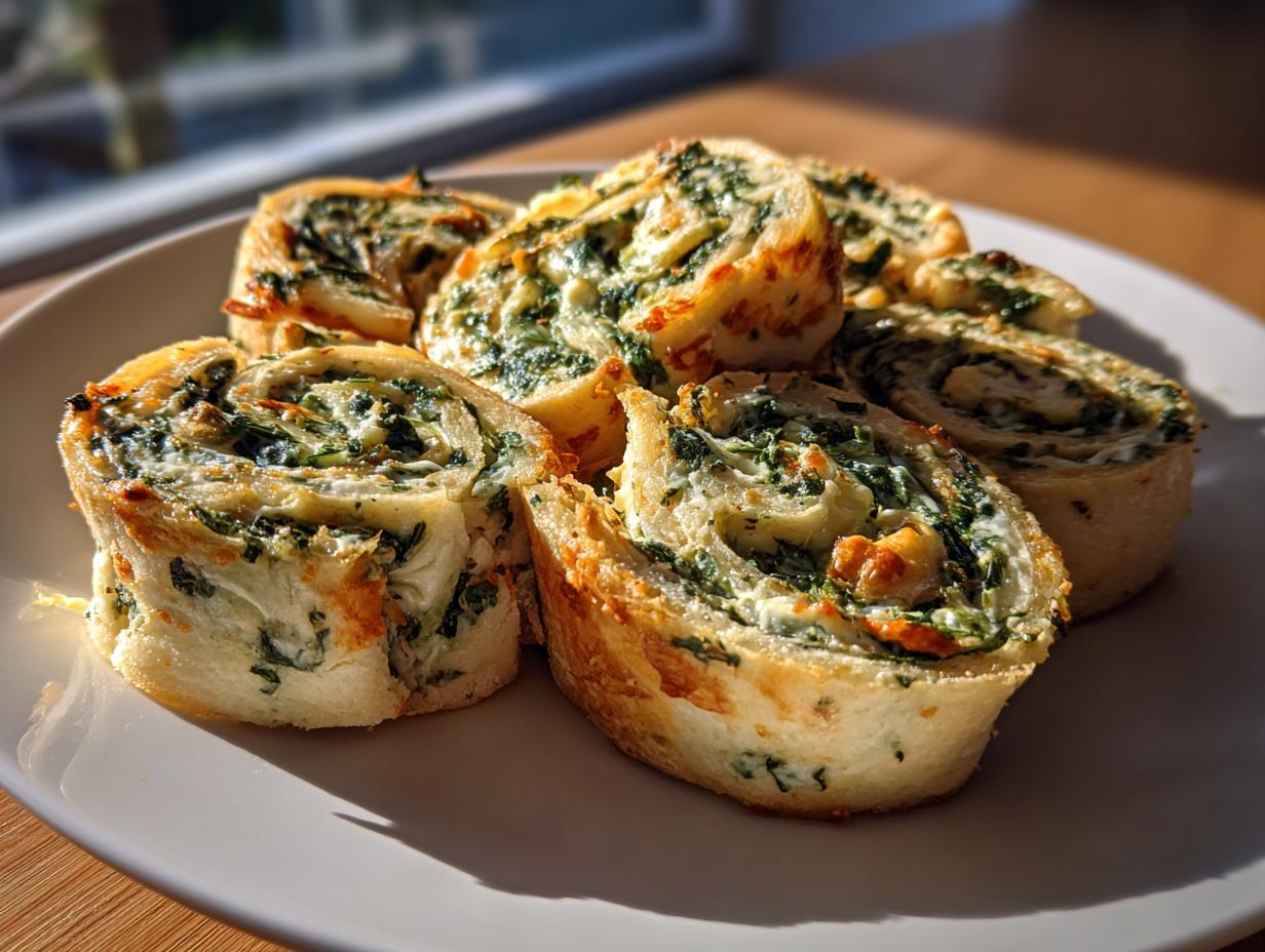 Spinach Dip Pinwheels