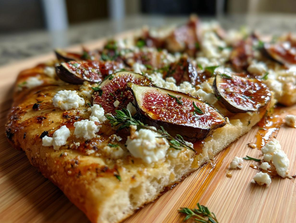 Fig Flatbread with Feta and Honey