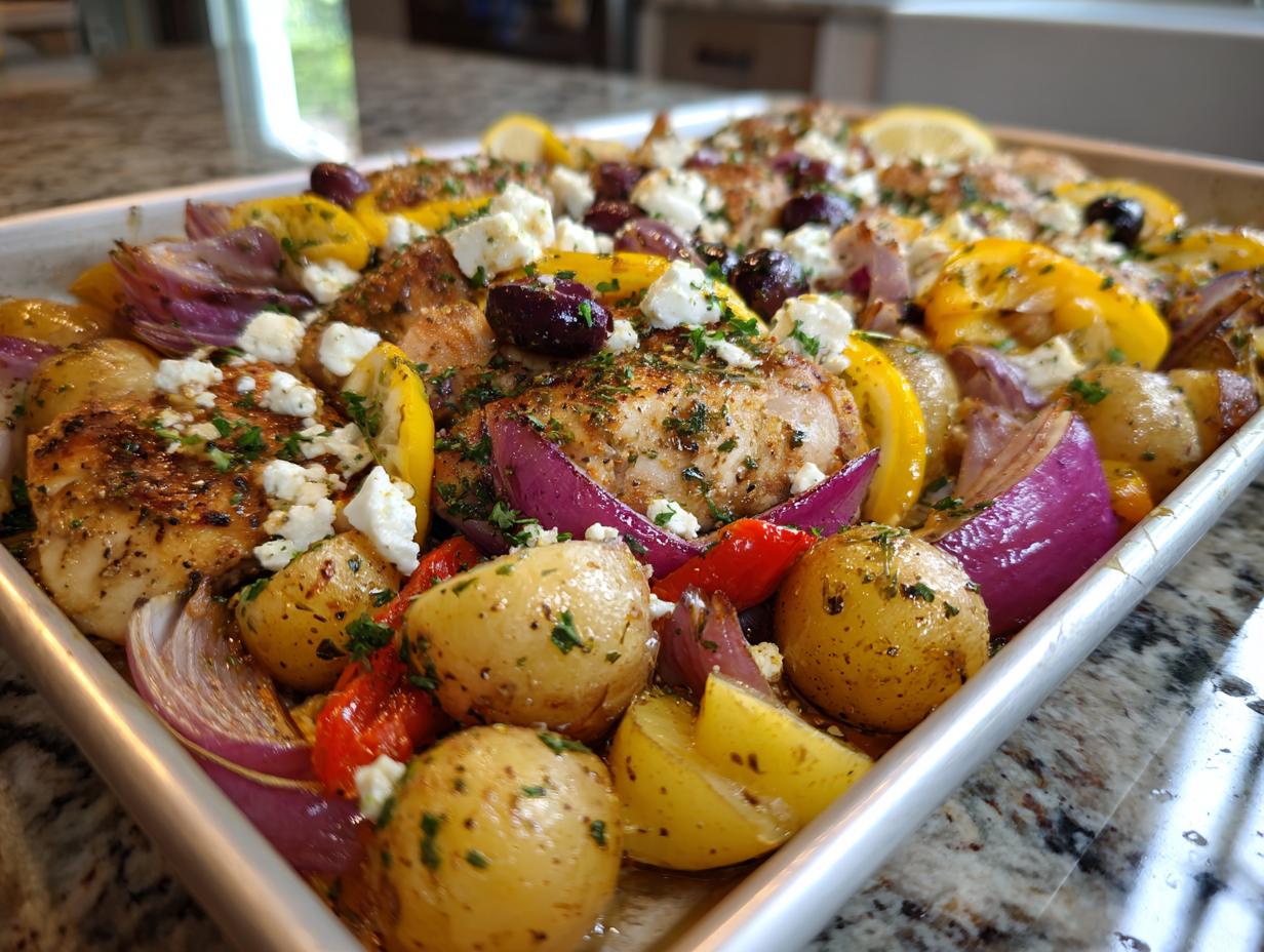 Greek Sheet Pan Chicken Dinner