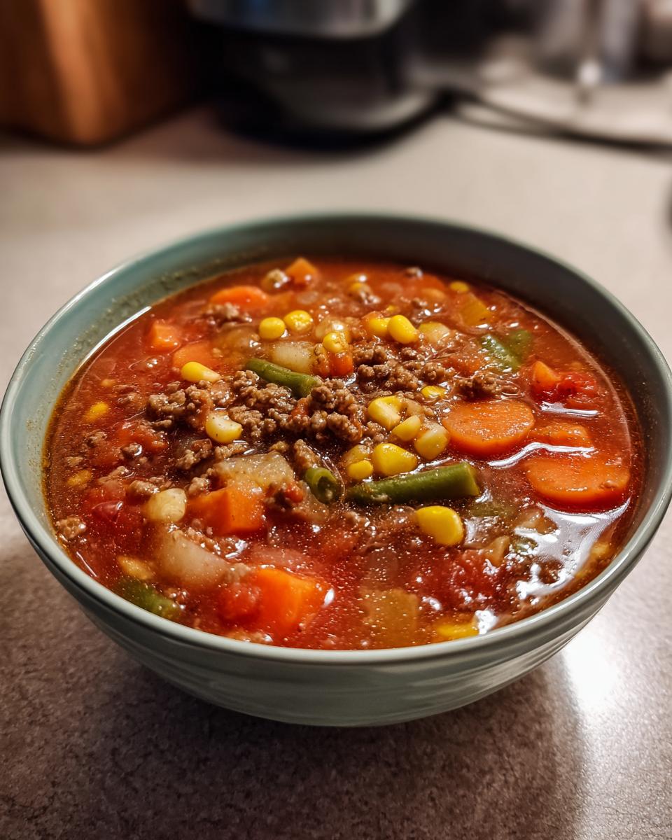 Hamburger Vegetable Soup - detail 2