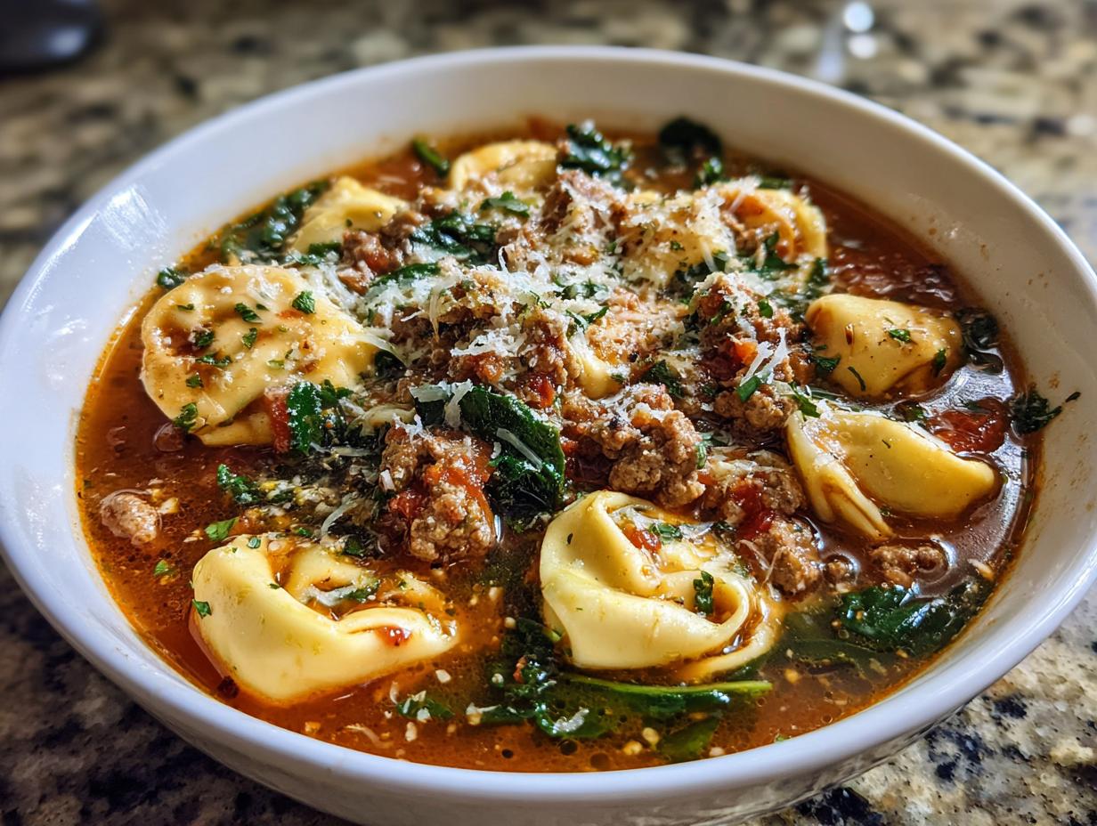 Italian Sausage Tortellini Soup