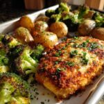 Parmesan Crusted Chicken Sheet Pan Dinner