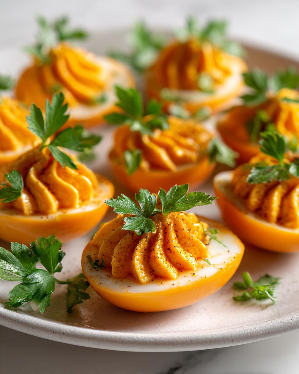 Pumpkin Patch Deviled Eggs - detail 2