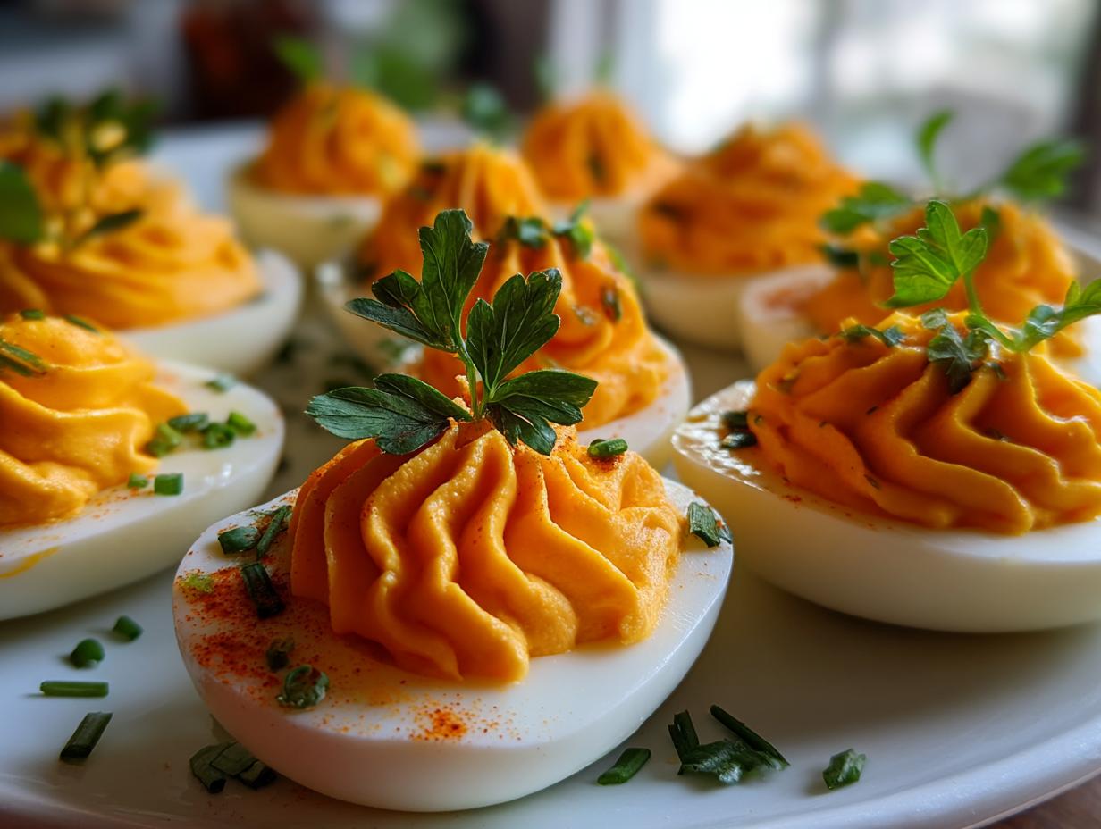 Pumpkin Patch Deviled Eggs