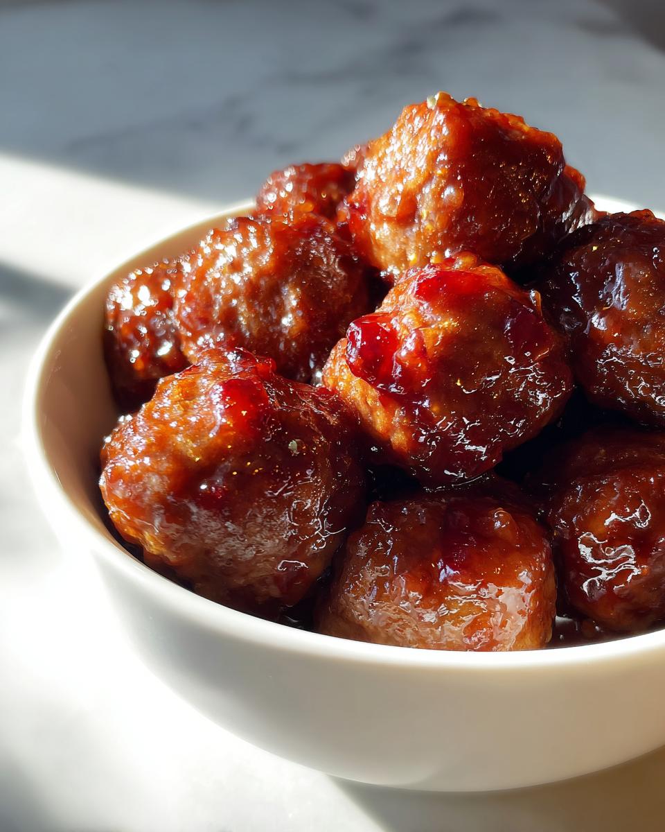 Quick Christmas Cranberry Meatballs - detail 2