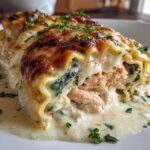 Salmon Alfredo Lasagna Rolls