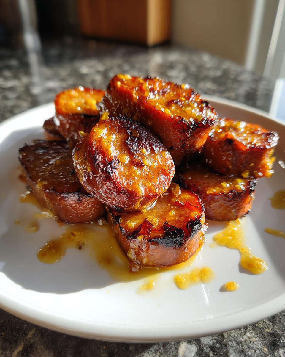 Savory Mustard Hasselback Kielbasa Bites for Game Day - detail 2