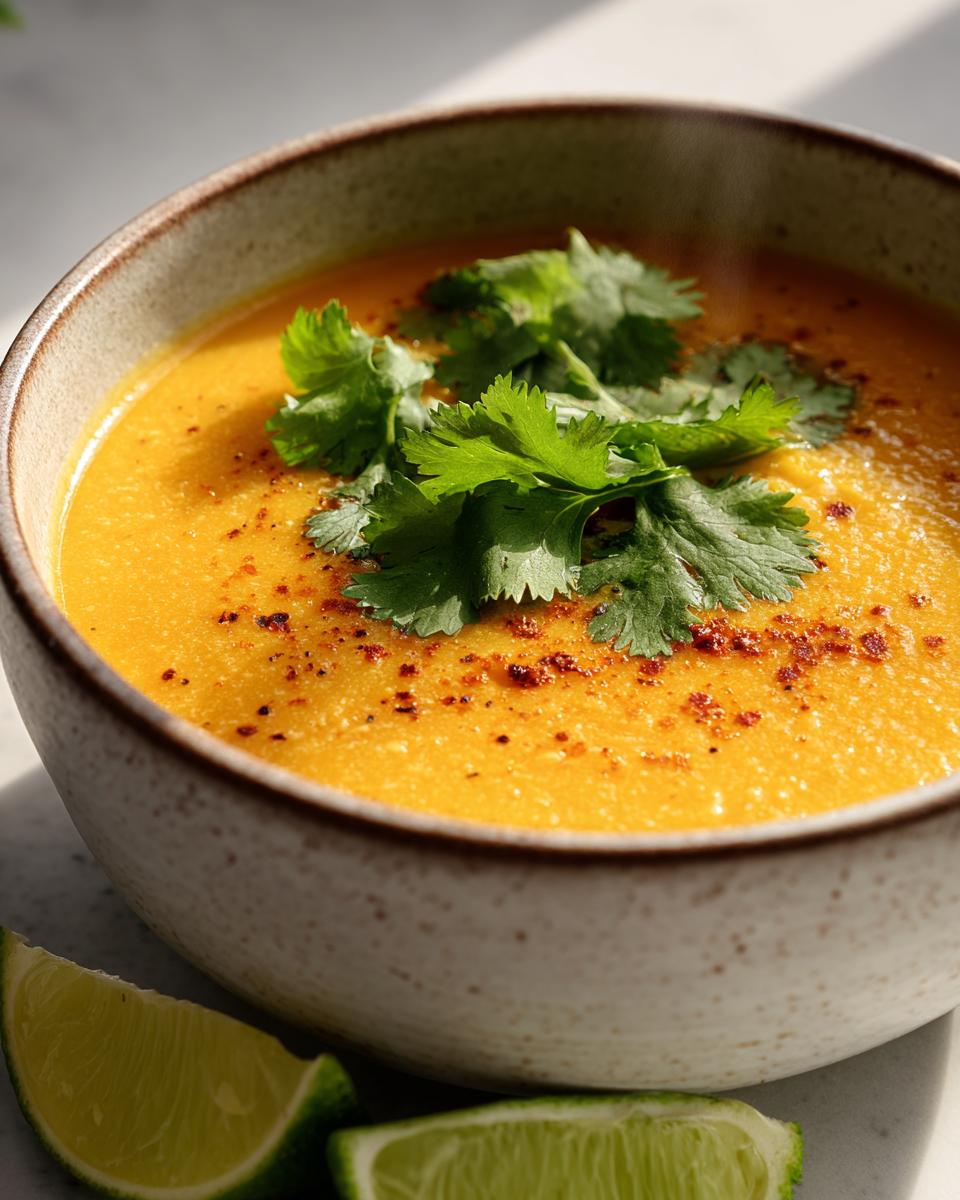 Simple Thai Coconut Red Lentil Soup - detail 2