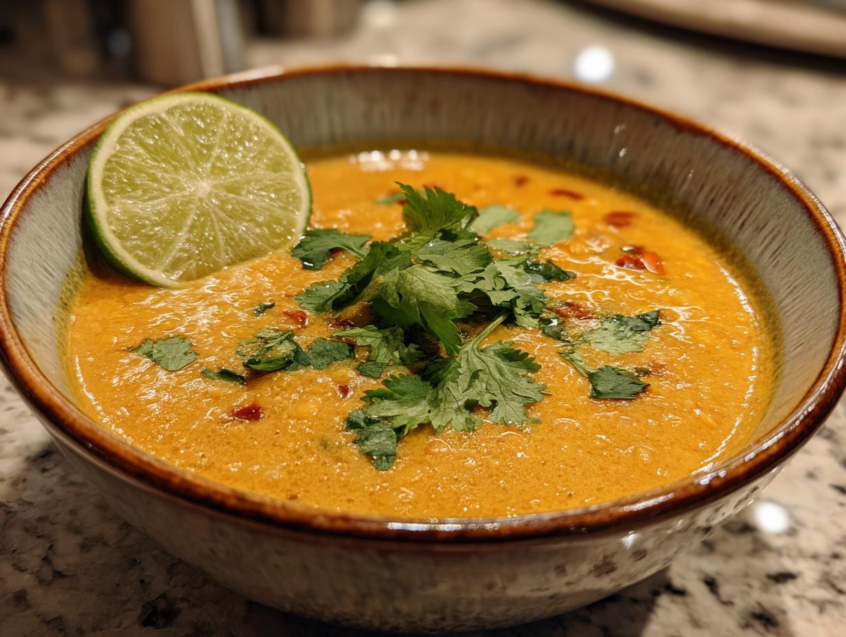 Thai Coconut Red Lentil Soup