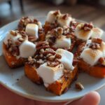 Sweet Potato Bites with Marshmallows and Pecans