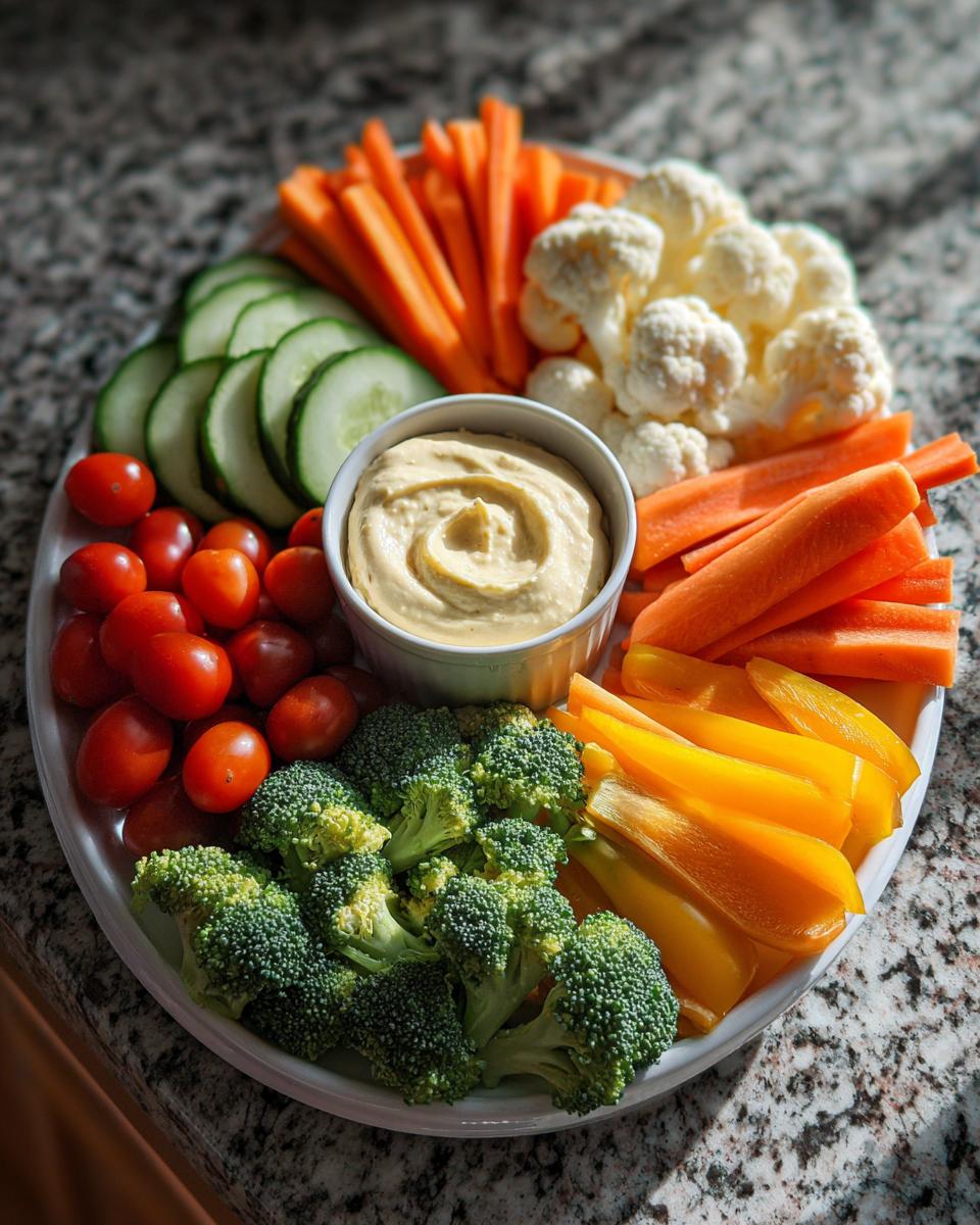 Veggie Platter with Two Dips - detail 2