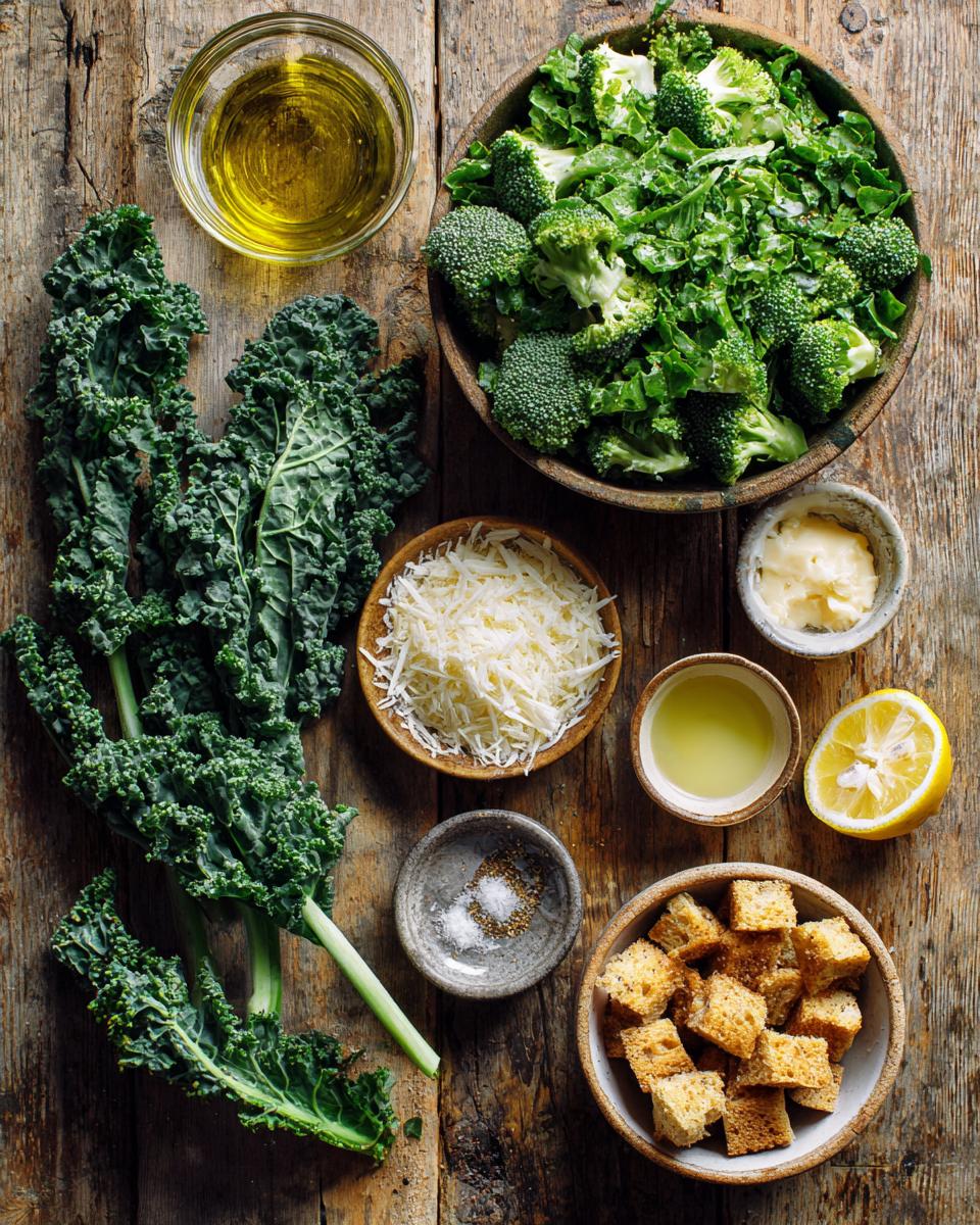 Broccoli and Kale Caesar Salad - detail 1